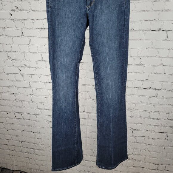 Paige Denim Blue Skyline Bootcut Low Rise Dark Wash Stretch Jeans USA 24 (24x32) - Picture 5 of 13